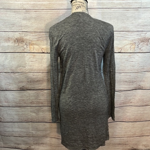3.1 Phillip Lim Dress Neck Detail Long Sleeve Gray Ruching Size Small - Picture 6 of 9